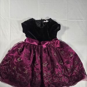 Nanette-Kids Purple and Black Ballgown Dress